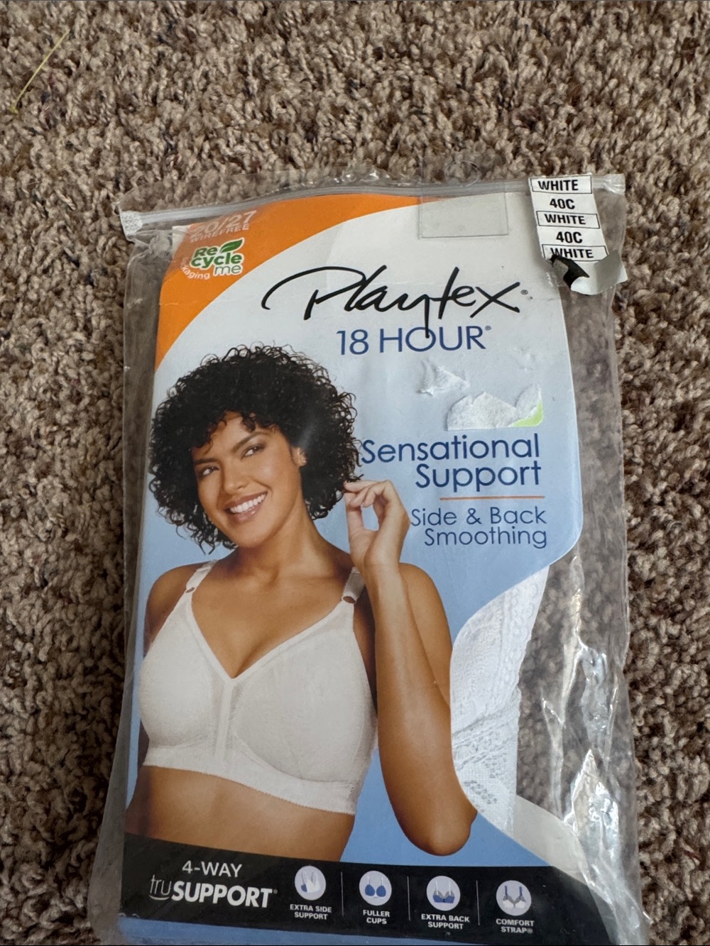 Playtex 18 Hour Sensational Support Bra - White